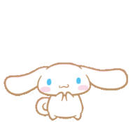 a picture of a bunny saying thank you with pink hearts in the background