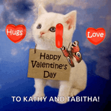 Happy Valentines Valentines Day Kitten GIF - Happy Valentines Valentines Day Kitten Valentines Hugs And Love GIFs