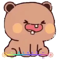a picture of a teddy bear with the word block on the bottom right