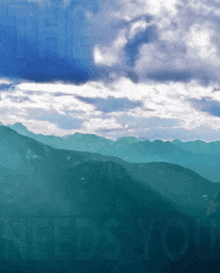 a picture of a mountain range with the words " the fog needs you "