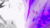 a black and white image of a purple and white background with a purple glow .