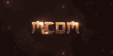 the word necdm is glowing brightly in the dark