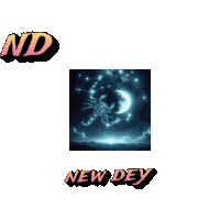 a picture of a scorpion with the words new dey on the bottom