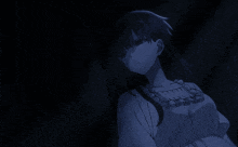 a drawing of a person holding a knife in the dark