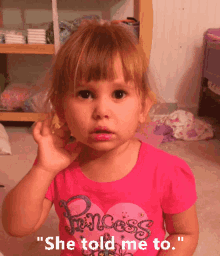Baby Little Girl GIF - Baby Little Girl She Told Me To GIFs