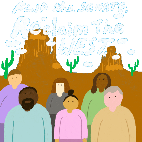 Reclaim The West Flip The Senate Sticker - Reclaim The West Flip The Senate West Stickers