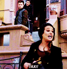 glee rachel berry taxi cab calling for taxi