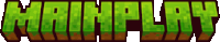 a green and brown logo for a video game called mainplay .