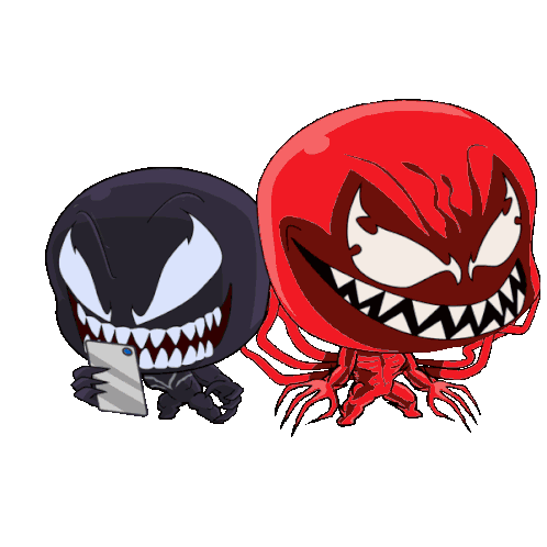 Selfie Venom Sticker - Selfie Venom Carnage Stickers