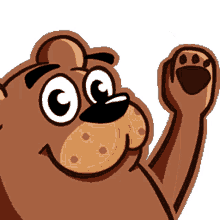 bear hello waving greeting
