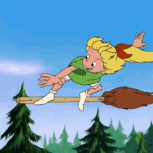 bibi blocksberg action broom flying witch