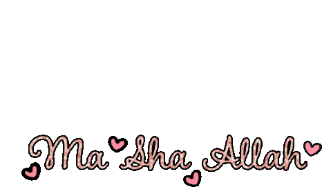 Ma Sha Allah Hearts Sticker - Ma Sha Allah Hearts Text Stickers