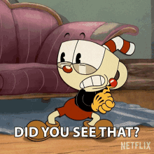 Did You See That Cuphead GIF - Did You See That Cuphead The Cuphead Show GIFs