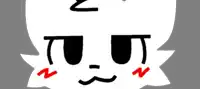 a black and white drawing of a cat 's face with a smirk
