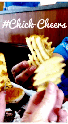 Chickfil A Fries GIF - Chickfil A Fries Cheers GIFs