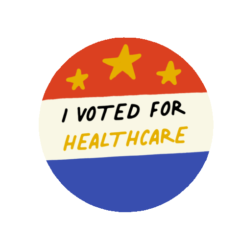 I Voted For Healthcare Healthcare Sticker - I Voted For Healthcare Healthcare Aca Stickers