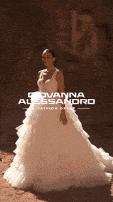 giovanna alessandro fashion group shows a woman in a white dress