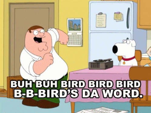 Peter Griffin Bird Is The Word GIFs | Tenor