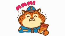 officer clawhauser mmm zootopia eating yum