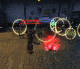 a screenshot of a video game with the words blocked on the top