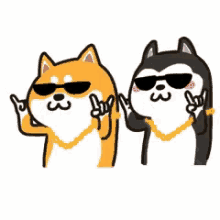 husky and shiba %E4%BA%8C%E5%93%88%E8%90%8C%E6%9F%B42%E5%BE%AE%E4%BF%A1%E8%A1%A8%E6%83%85 rock and roll cool rock on