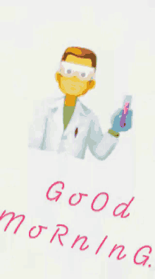 Good Morning Scientist GIF - Good Morning Scientist Chemist GIFs