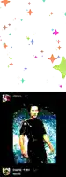 a picture of a man with the name james on the bottom right