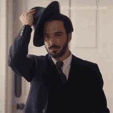 Taking Off My Hat Fabrice De Sauveterre GIF - Taking Off My Hat Fabrice De Sauveterre The Pursuit Of Love GIFs