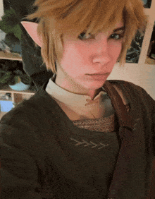 a person in a costume with arrows on their shirt