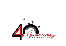 40th anniversary fireworks number celebration downsign