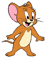 jerry from tom and jerry is standing with his arms outstretched and smiling