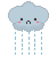 Rain Raining Sticker - Rain Raining Sad Cloud Stickers