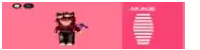 a blurred image of a person on a pink background