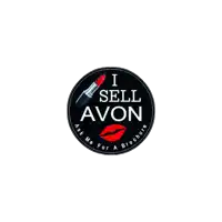 a sign that says i sell avon ask me for brochure