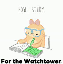 Watchtower How I Study GIF - Watchtower How I Study Book GIFs