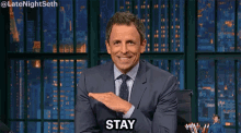 Stay In Your Lane GIF - Seth Meyers Stay Out Of It Stay In Your Lane GIFs