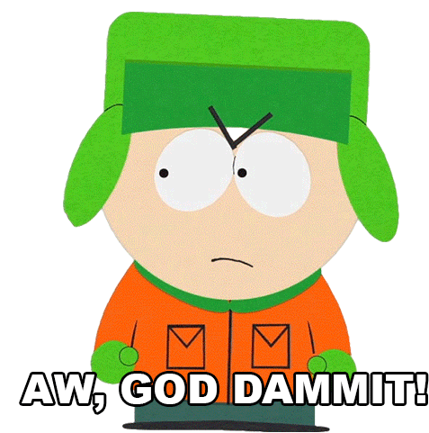 Aw God Dammit Kyle Broflovski Sticker - Aw God Dammit Kyle Broflovski South Park Stickers