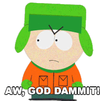 Aw God Dammit Kyle Broflovski Sticker - Aw God Dammit Kyle Broflovski South Park Stickers