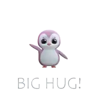a penguin with a speech bubble that says haa