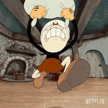 Attacking With A Pillow Cuphead GIF - Attacking With A Pillow Cuphead The Cuphead Show GIFs