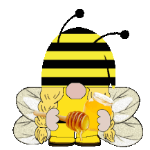 Animated Gnome Bumble Bee Sticker