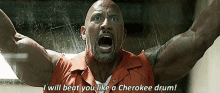 i will beat you cherokee drum the rock