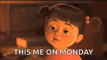 Bored Monsters Inc GIF - Bored Monsters Inc Boo GIFs