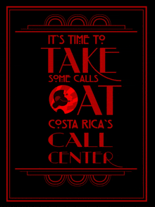 a poster that says it 's time to take some calls cat costa rica 's call center