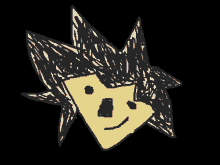 a drawing of a hedgehog with a smiley face on it