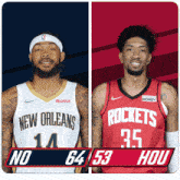 New Orleans Pelicans (64) Vs. Houston Rockets (53) Half-time Break GIF - Nba Basketball Nba 2021 GIFs