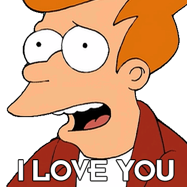 I Love You Philip J Fry Sticker - I Love You Philip J Fry Futurama Stickers