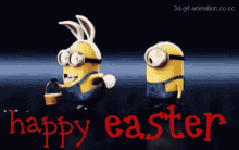 Happy Easter Shake Tail GIF - Happy Easter Shake Tail Minions GIFs