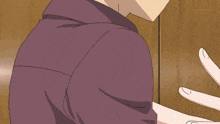 a cartoon of a woman holding a man 's shoulder