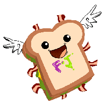 Flying Sandwich Sandwich Sticker - Flying Sandwich Sandwich Stickers